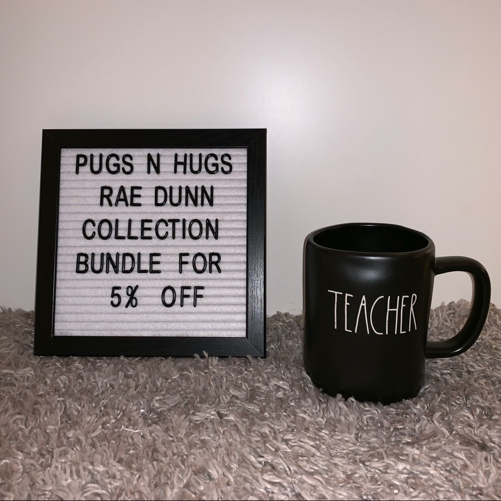 Rae Dunn “Teacher” Mug (black)